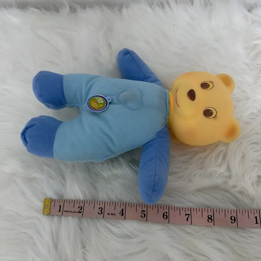 KS Toys Night Night Pal Glow Bear Light Up Plush Blue Stuffed Animal Vintage